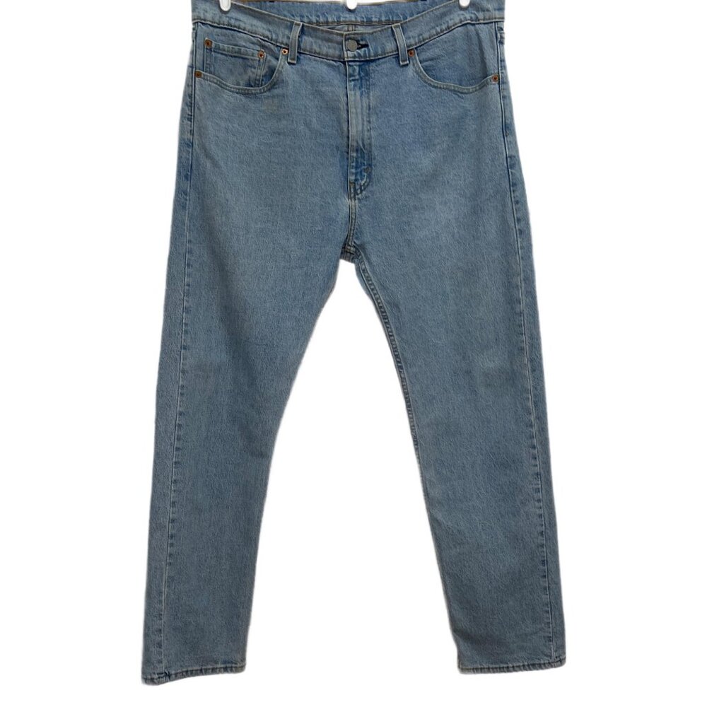 1060 Levi's 505 Straight Leg Relaxed Fit Light Denim Jeans Mens